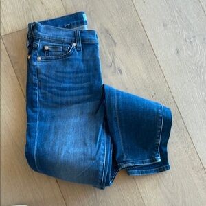 7 For All Mankind Blue Skinny Jeans Timeless Denim Appeal